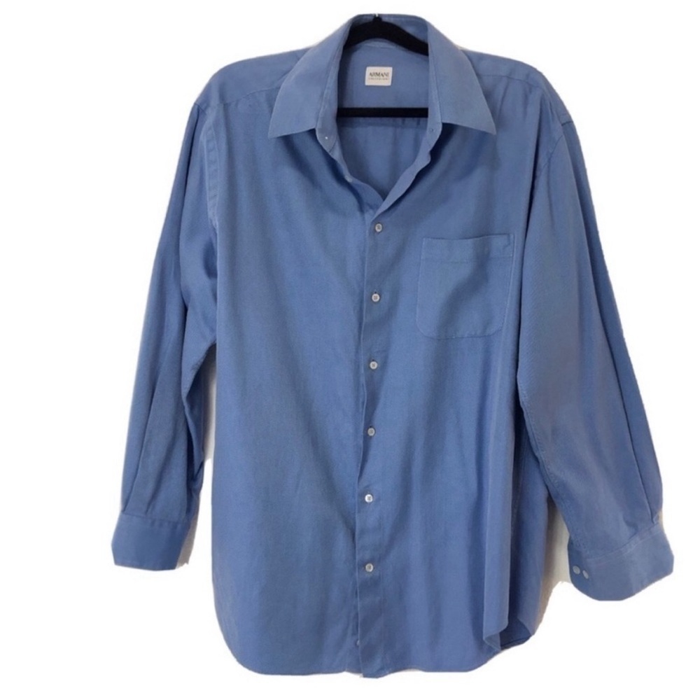 armani collezioni dress shirt blue size:42 -16 1/2